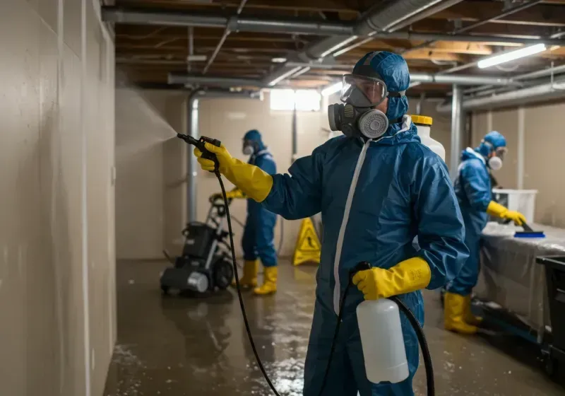 Basement Sanitization and Antimicrobial Treatment process in Taft, FL