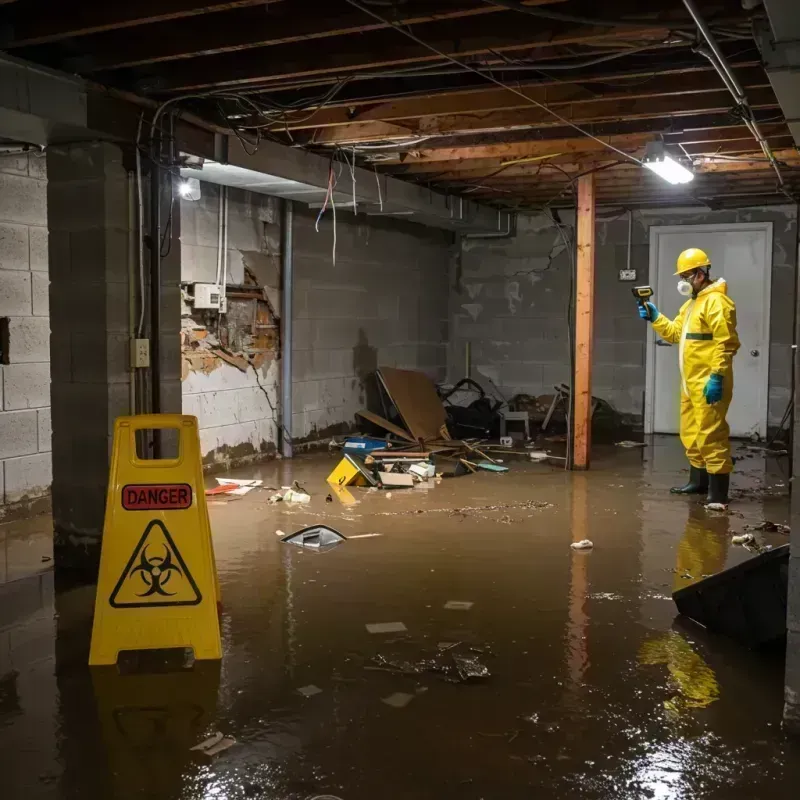 Flooded Basement Electrical Hazard in Taft, FL Property